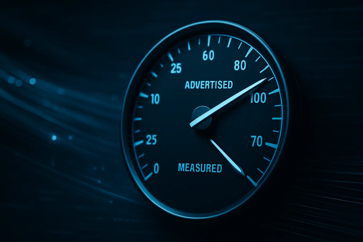 Waarom is mijn speedtest anders dan wat mijn provider belooft?