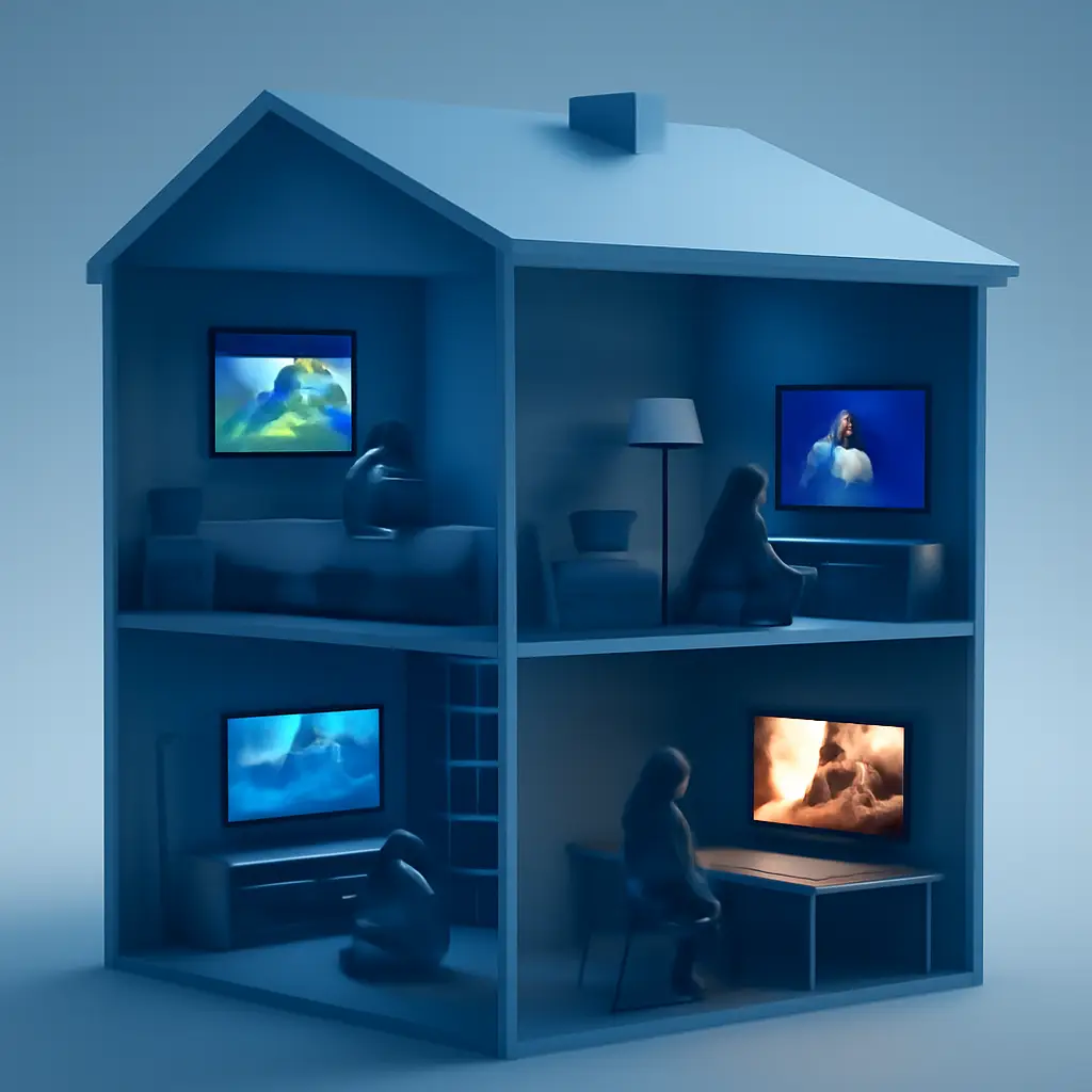 Streaming meerdere kamers bandbreedte - Rekenvoorbeeld: een gezin van vier personen